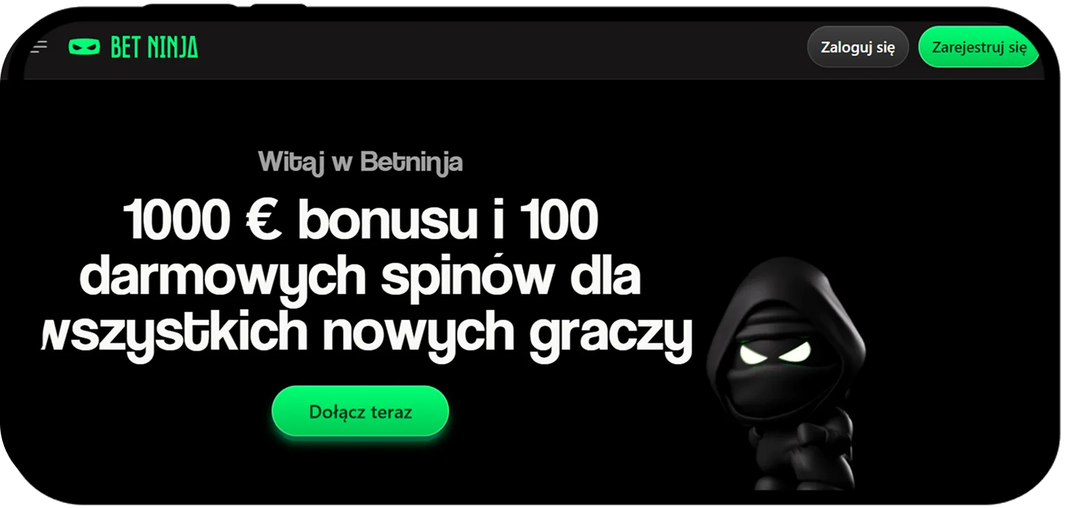 BetNinja - Trzyczęściowy Pakiet do €1 000 z Niskim Obrotem 30x
